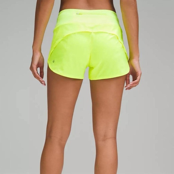 lululemon athletica Pants - NWOT Lululemon Speed Up Short Low Rise 4 inch Highlighter Yellow